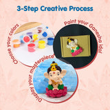 Kidooart My Friend Ganesha DIY Idol Painting Kit – Bal Ganesh Murti with 6 Paint Pots & Brush | Ganesh Chaturthi Art & Craft Activity Set for Kids | Eco-Friendly Gift