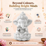 Kidooart My Friend Ganesha DIY Idol Painting Kit – Bal Ganesh Murti with 6 Paint Pots & Brush | Ganesh Chaturthi Art & Craft Activity Set for Kids | Eco-Friendly Gift