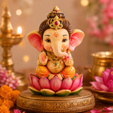Kidooart My Friend Ganesha DIY Idol Painting Kit – Bal Ganesh Murti with 6 Paint Pots & Brush | Ganesh Chaturthi Art & Craft Activity Set for Kids | Eco-Friendly Gift