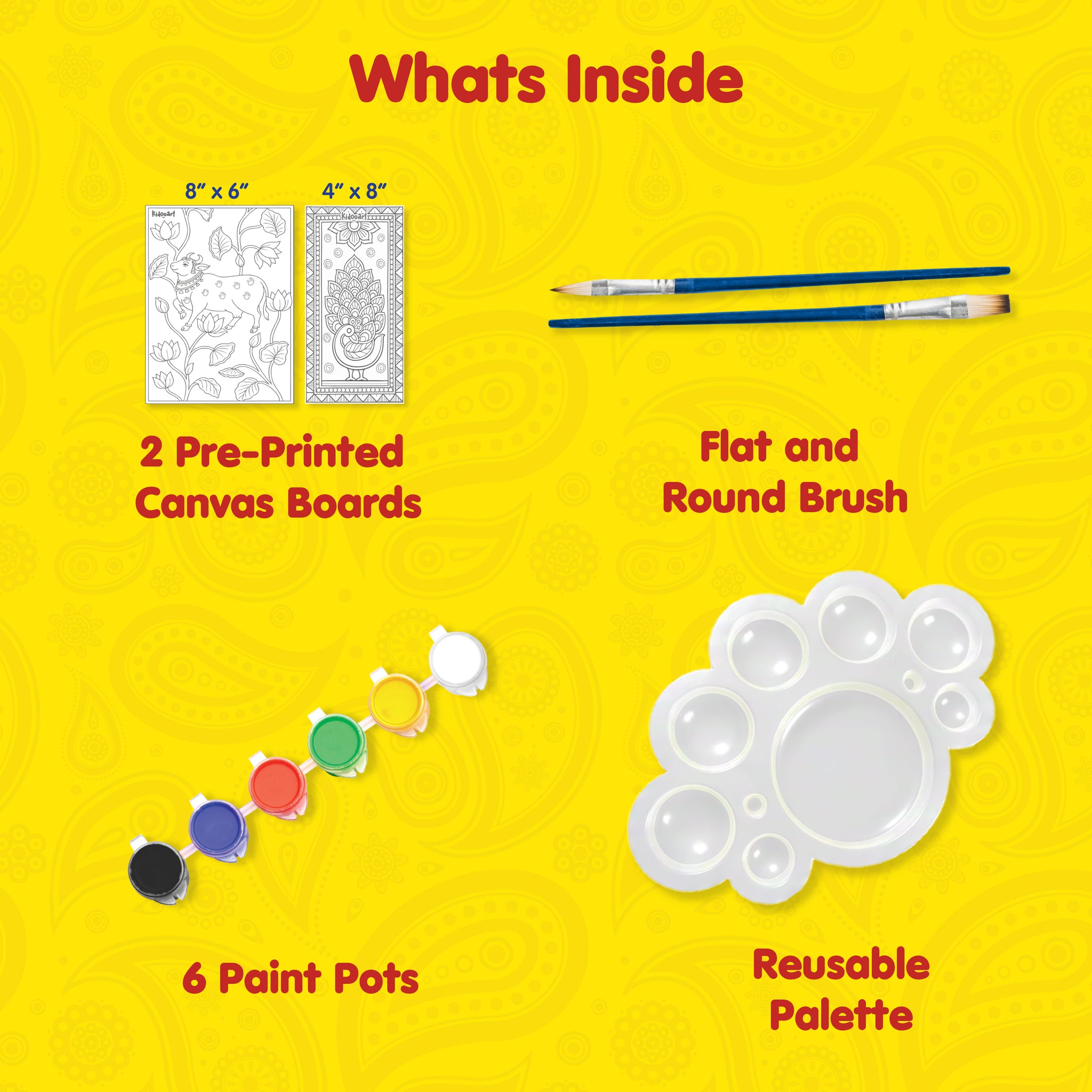 Desi Strokes – Indian Culture Canvas Painting Kit for Kids